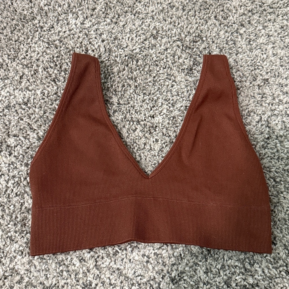 Abercrombie & Fitch Brown / Copper Ribbed 
Bra